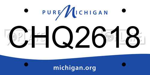 CHQ2618 Michigan License Plate