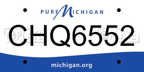 CHQ6552 Michigan License Plate
