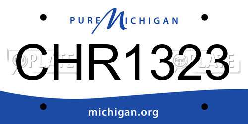 CHR1323 Michigan License Plate