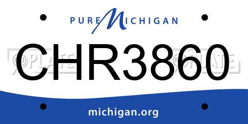 CHR3860 Michigan License Plate