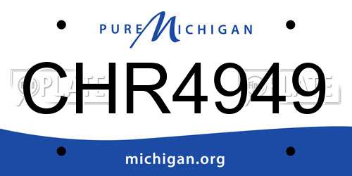 CHR4949 Michigan License Plate