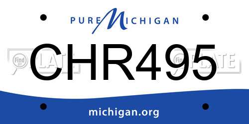 CHR495 Michigan License Plate