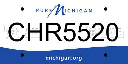 CHR5520 Michigan License Plate