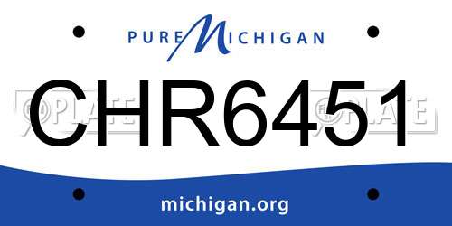 CHR6451 Michigan License Plate