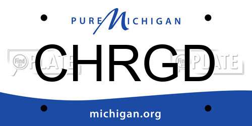 CHRGD Michigan License Plate