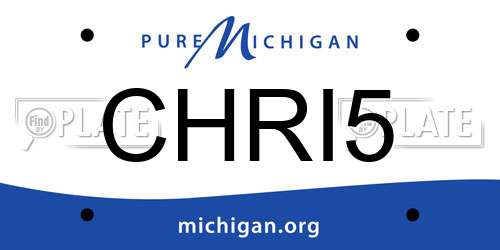 CHRI5 Michigan License Plate