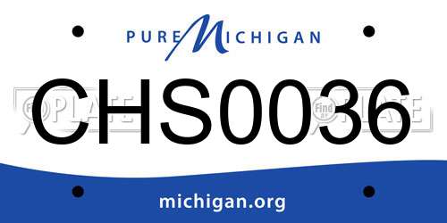 CHS0036 Michigan License Plate