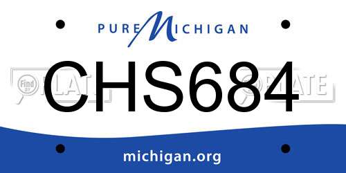 CHS684 Michigan License Plate