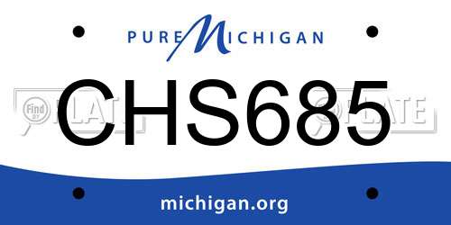 CHS685 Michigan License Plate