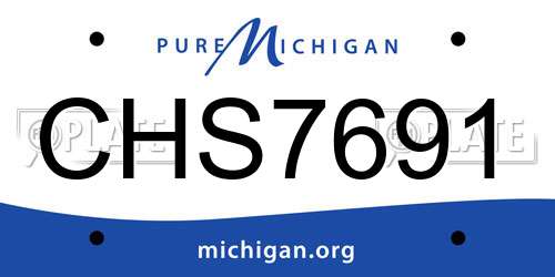 CHS7691 Michigan License Plate