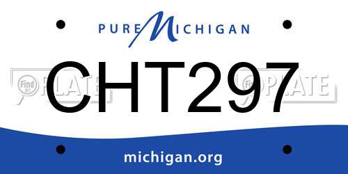 CHT297 Michigan License Plate