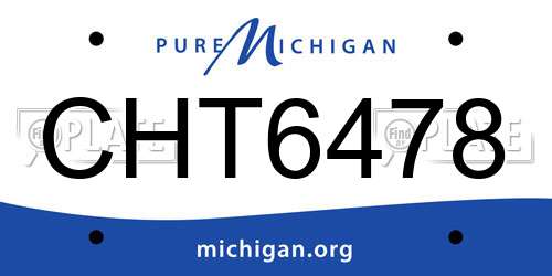 CHT6478 Michigan License Plate