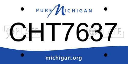 CHT7637 Michigan License Plate