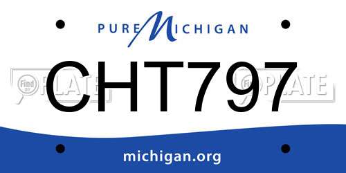 CHT797 Michigan License Plate