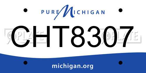 CHT8307 Michigan License Plate