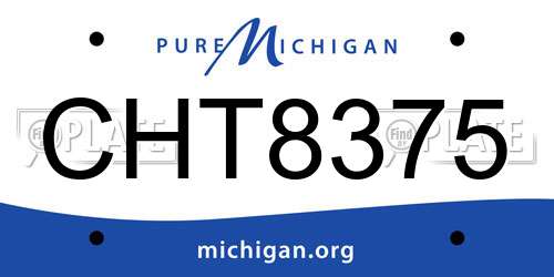CHT8375 Michigan License Plate
