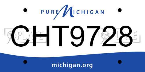 CHT9728 Michigan License Plate