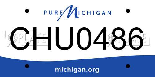 CHU0486 Michigan License Plate