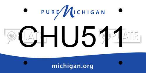 CHU511 Michigan License Plate