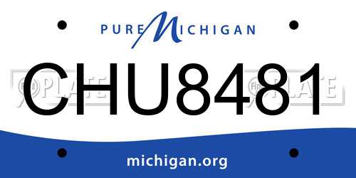 CHU8481 Michigan License Plate