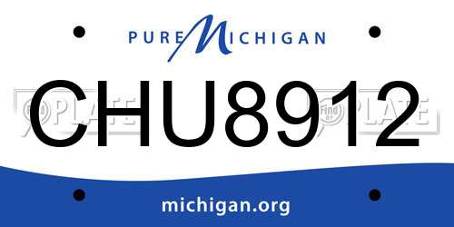 CHU8912 Michigan License Plate