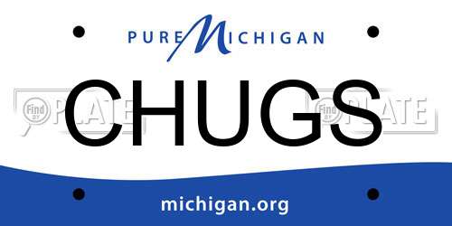 CHUGS Michigan License Plate