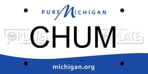 CHUM Michigan License Plate