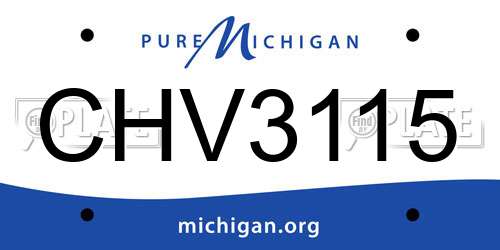 CHV3115 Michigan License Plate