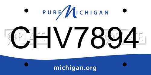 CHV7894 Michigan License Plate