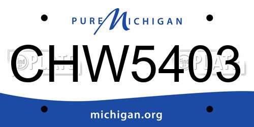 CHW5403 Michigan License Plate