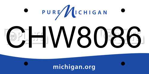 CHW8086 Michigan License Plate
