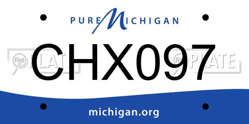 CHX097 Michigan License Plate