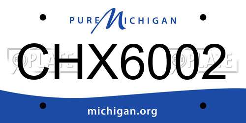 CHX6002 Michigan License Plate