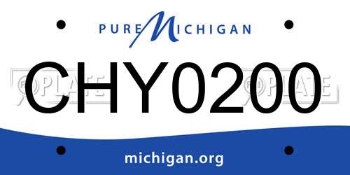 CHY0200 Michigan License Plate