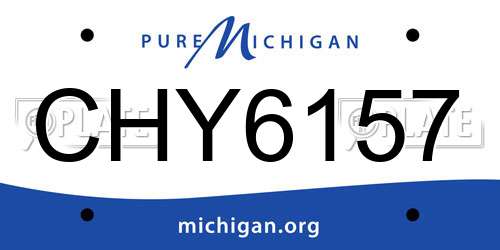 CHY6157 Michigan License Plate
