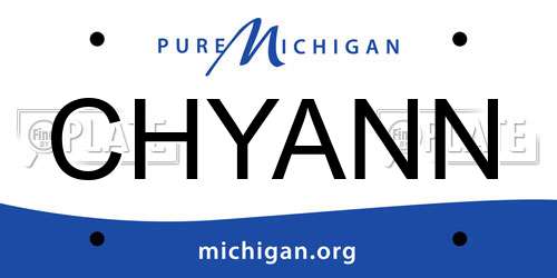 CHYANN Michigan License Plate