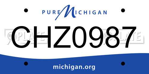 CHZ0987 Michigan License Plate
