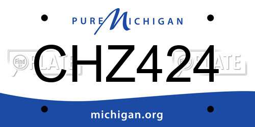 CHZ424 Michigan License Plate