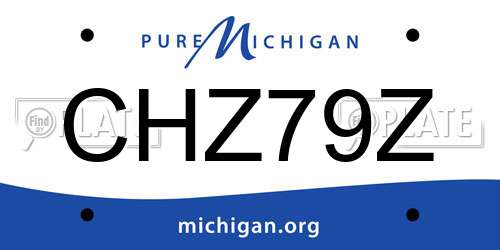 CHZ79Z Michigan License Plate
