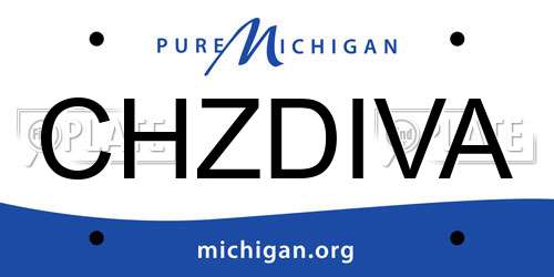 CHZDIVA Michigan License Plate
