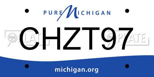 CHZT97 Michigan License Plate