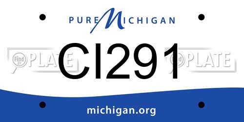 CI291 Michigan License Plate