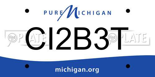 CI2B3T Michigan License Plate