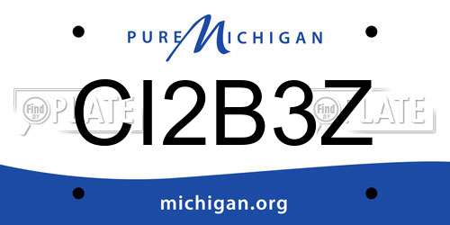 CI2B3Z Michigan License Plate
