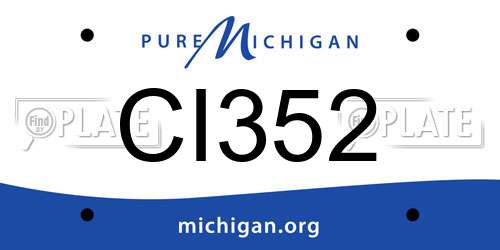 CI352 Michigan License Plate