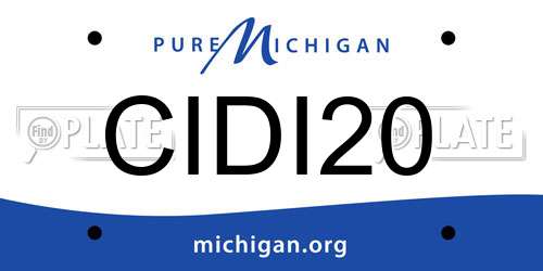 CIDI20 Michigan License Plate