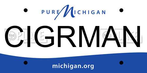 CIGRMAN Michigan License Plate