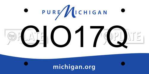 CIO17Q Michigan License Plate