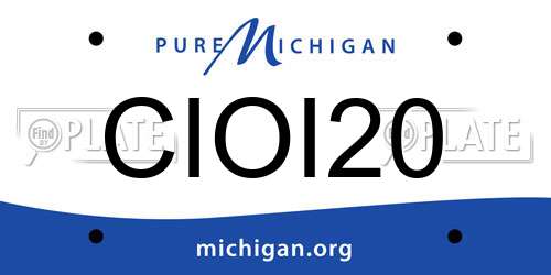 CIOI20 Michigan License Plate