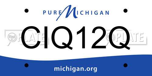 CIQ12Q Michigan License Plate